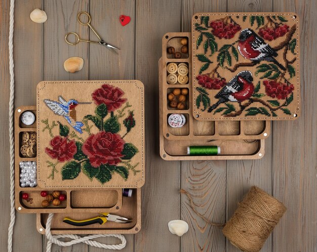 súprava vyšívania vo vintage štýle